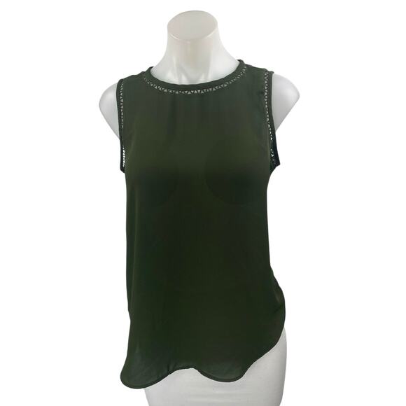 Ann Taylor LOFT Women's Black Sleeveless Round Neck Career Tank Blouse Top Sz S - Picture 1 of 4